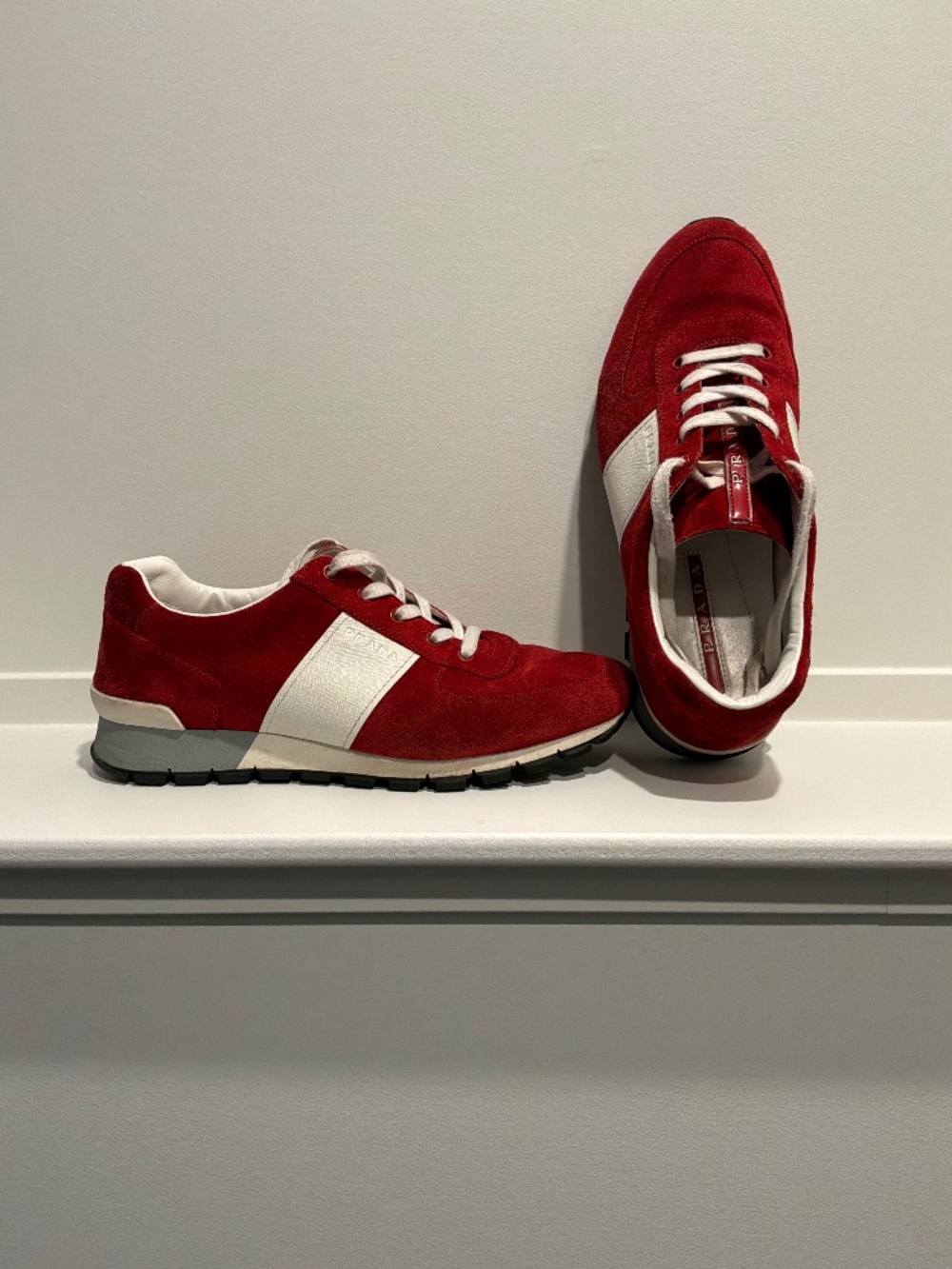 Auth Prada Prax Match Race Sneakers